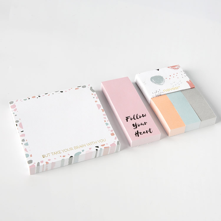 Lengket Cat Pad Cube Kaca Cetak Kustom Marker Note Memo Pad Lengket